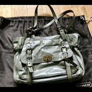 Coach Grey Leather Tote